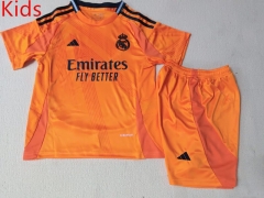 2024-2025 Real Madrid Away Orange Kids/Youth Soccer Uniform-507