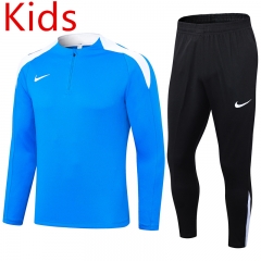 Nike Blue Kid-Youth Soccer Tracksuit-411
