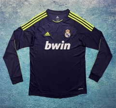 Retro Version 12-13 Real Madrid Away Royal Blue LS Thailand Soccer Jersey AAA-6590