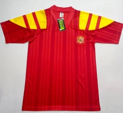Retro Version 1992-1994 Spain Home Red Thailand Soccer Jersey AAA-2282
