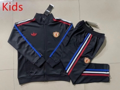 2024-2025 Manchester United Black Kids/Youth Soccer Jacket Uniform-815