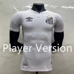（S-3XL）Player Version 2024-2025 Santos FC Home White Thailand Soccer Jersey AAA-908