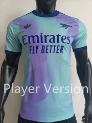Player Version 2024-2025 Arsenal 2nd Away Blue&Purple Thailand Soccer Jersey AAA