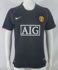 Retro Version 07-08 Manchester United Away Black Thailand Soccer Jersey AAA-503