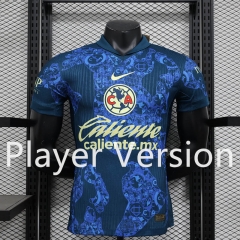 Player Version 2024-2025 Club America Away Blue Thailand Soccer Jersey AAA-888