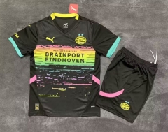 2024-2025 PSV Eindhoven Away Black Soccer Uniform-9070