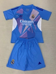 2024-2025 Real Madrid Goalkeeper Laker Blue Soccer Uniform-AY