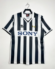 Retro Version 95-96 Juventus Home Black&White Thailand Soccer Jersey AAA-811