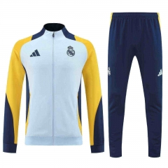 2024-2025 Real Madrid Light Blue Thailand Soccer Jacket Uniform-815