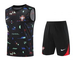 2024-2025 Portugal Black Thailand Soccer Vest Uniform-418