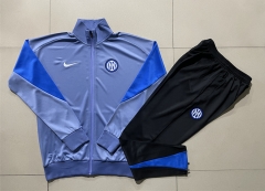 2024-2025 Inter Milan Gray&Blue Thailand Soccer Jacket Uniform-815