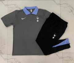2024-2025 Tottenham Hotspur Dark Gray Thailand Polo Uniform-815