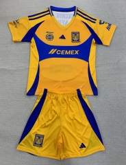 2024-2025 Tigres UANL Home Yellow Soccer Uniform-AY