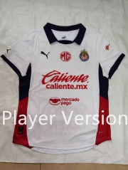 (S-3XL) Player Version 2024-2025 Deportivo Guadalajara Away White Thailand Soccer Jersey AAA-912