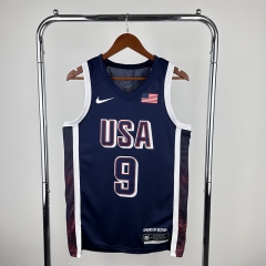 2024 Olympics USA Navy Blue #9 NBA Jersey-311