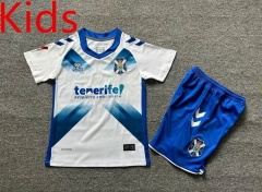 2024-2025 CD Tenerife Home White Kids/Youth Soccer Uniform-7809