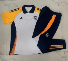2024-2025 Real Madrid White Thailand Polo Uniform-815