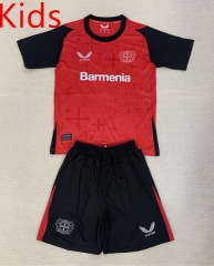 2024-2025 Bayer 04 Leverkusen Home Red Kid/Youth Soccer Uniform-AY