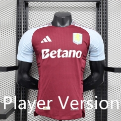 Player Version 2024-25 Aston Villa Home Red&Blue Thailand Soccer Jersey AAA-888