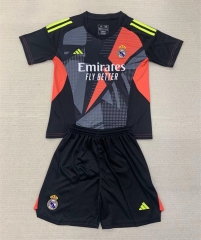 2024-2025 Real Madrid Goalkeeper Black Soccer Uniform-AY