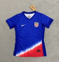 2024-2025 USA  Away Blue Thailand Women Soccer Jersey AAA-4506