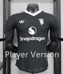 Player Version 2024-2025 Manchester United Goalkeeper Black Thailand Soccer Jersey AAA