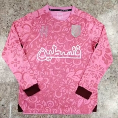 (S-4XL) 2024-2025 Palestine Pink LS Thailand Soccer Jersey AAA-7148