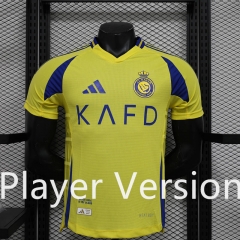 Player Version 2024-2025 Al-Nassr FC Home Yellow Thailand Soccer Jersey AAA-888