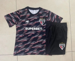 2024-2025 Sao Paulo Futebol Clube Black Thailand Soccer Tracksuit -815