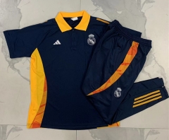 2024-2025 Real Madrid Royal Blue Thailand Polo Uniform-815