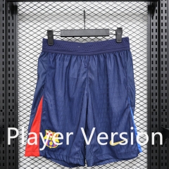 Player Version 2024-2025 Barcelona Home Royal Blue Thailand Soccer Shorts-888