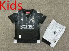 2024-2025 CA Osasuna 2nd Away Black Kids/Youth Soccer Uniform-7809