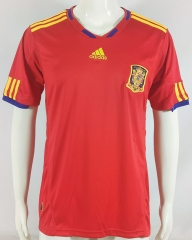 Retro Version 2010 Spain Home Red Thailand Soccer Jersey AAA-503