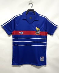 Retro Version 1984 France Home Blue Thailand Soccer Jersey AAA-811