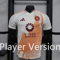 Player Version 2024-2025 Roma Away White&Orange Thailand Soccer Jersey AAA-888