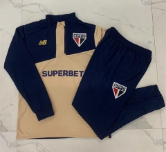 2024-2025 Sao Paulo Futebol Clube Mud-yellow Thailand Soccer Tracksuit -815