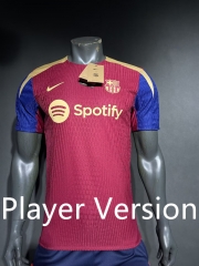 (S-3XL) Player Version 2024-2025 Barcelona Burgundy Thailand Training Soccer Jersey AAA-518