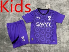 2024-2025 Al Hilal SFC 2nd Away Purple Kids/Youth Soccer Uniform-9070