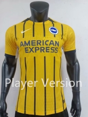 Player Version 2024-25 Brighton & Hove Albion Away Yellow Thailand Soccer Jersey AAA