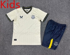 2024-25 Everton 2nd Away Beige Kids/Youth Soccer Uniform-7809