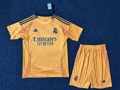 2024-2025 Real Madrid Away Orange Soccer Uniform-5526