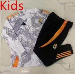 2024-2025 Real Madrid White Kids/Youth Soccer Tracksuit-815