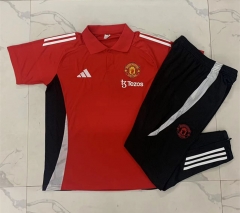 2024-2025 Manchester United Red Thailand Polo Uniform-815