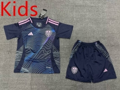 2024-2025 Leeds United 2nd Away Royal Blue Kids/Youth Soccer Uniform-1506