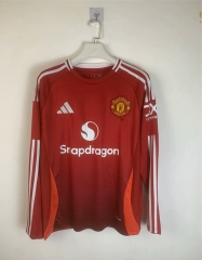 2024-2025 Manchester United Home Red LS Thailand Soccer Jersey AAA-7872