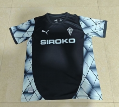 2024-2025 Sporting de Gijón Away Black Thailand Soccer Jersey AAA-0141