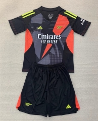 2024-2025 Arsenal Goalkeeper Black Soccer Uniform-AY