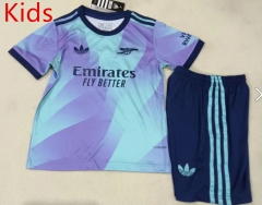 Correct Version 2024-2025 Arsenal 2nd Away Blue Kids/Youth Soccer Uniform