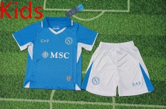 2024-2025 Napoli Home Blue Kid/Youth Soccer Uniform-8679