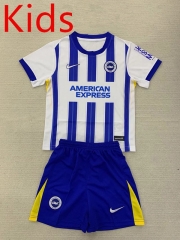 2024-2025 Brighton & Hove Albion Home Blue&White Kids/Youth Soccer Uniform-AY